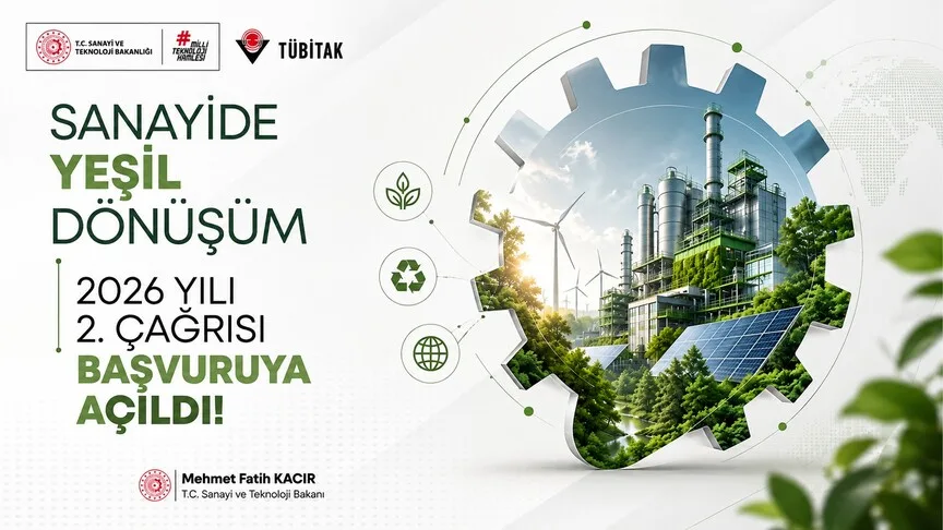 TÜBİTAK Sanayide Yeşil Dönüşüm Programı'nın 2026 ikinci çağrısı başvurulara açıldı