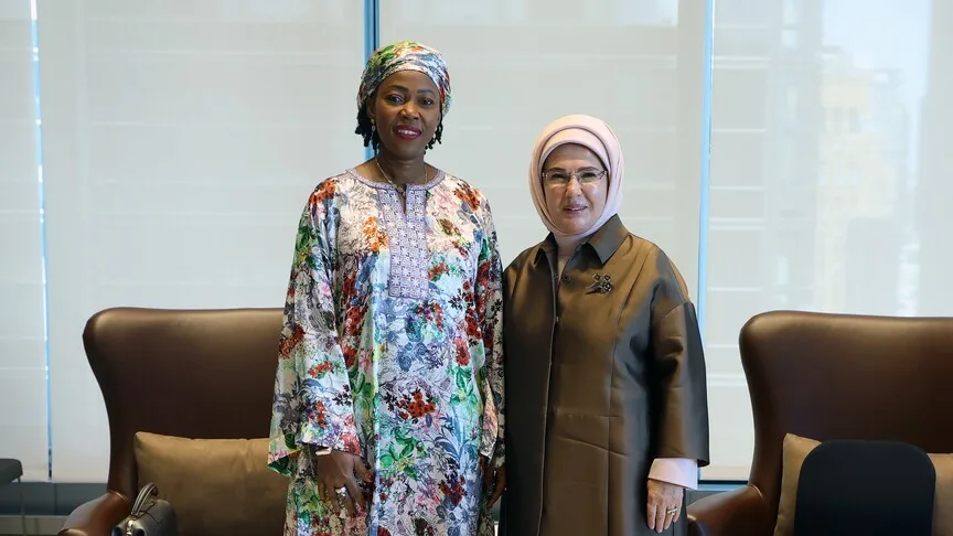 Emine Erdoğan, Sierra Leone Cumhurbaşkanı'nın eşi Fatima Maada Bio ile görüştü