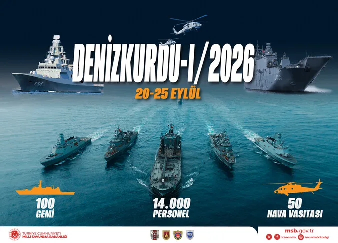 Denizkurdu-I/2026 Tatbikatı 100 gemiyle üç denizde yapılacak