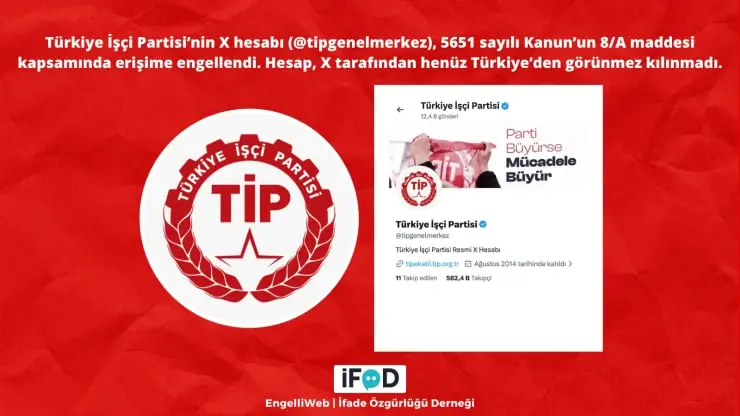 Türkiye İşçi Partisi'nin X hesabına erişim engeli
