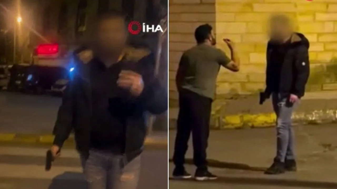 Konuşmak için çağırdı, silahla tehdit etti: O anlar kamerada